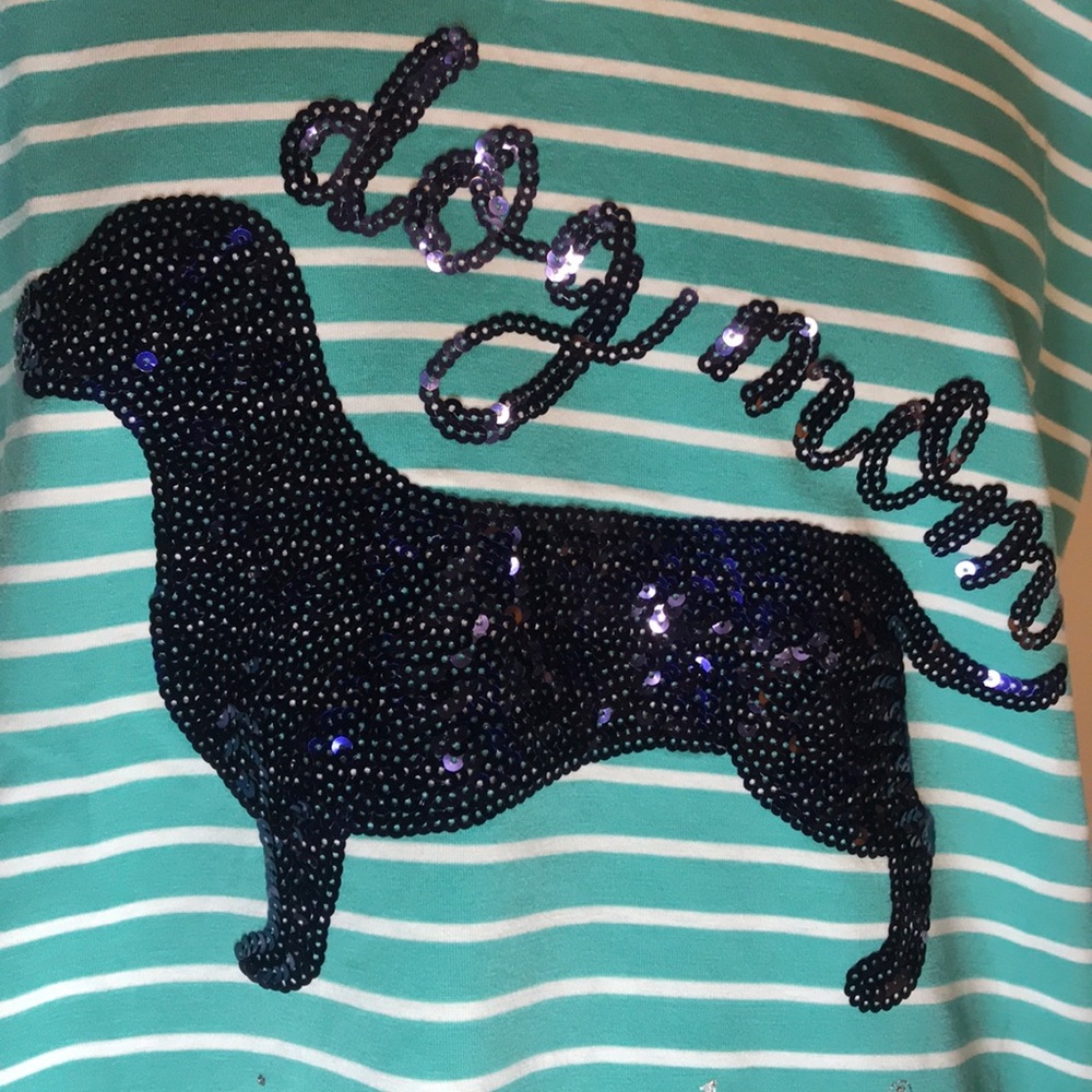Simply Southern sequin dog mom striped tee - Picture 5 of 10